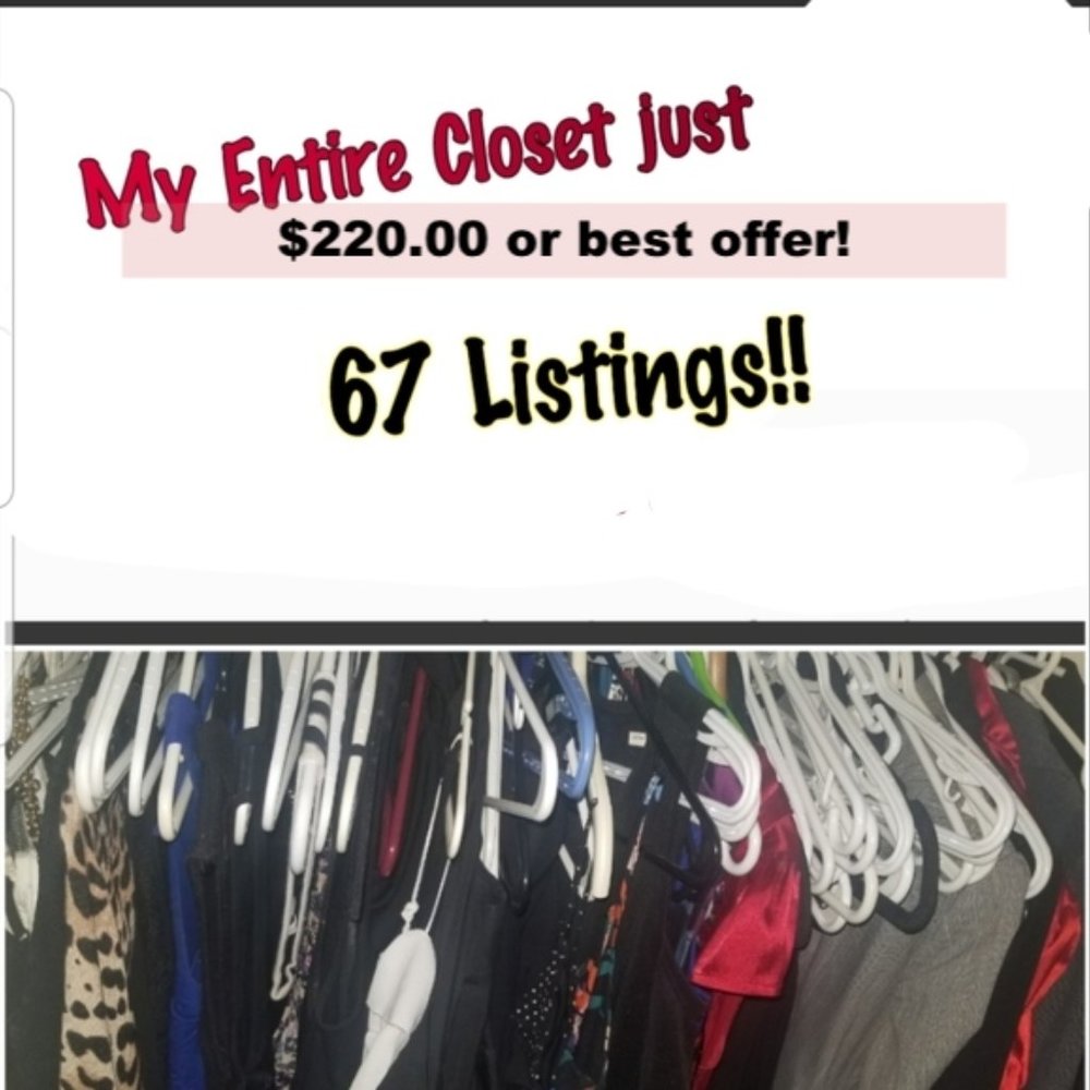 My ENTIRE CLOSET of 67 listings